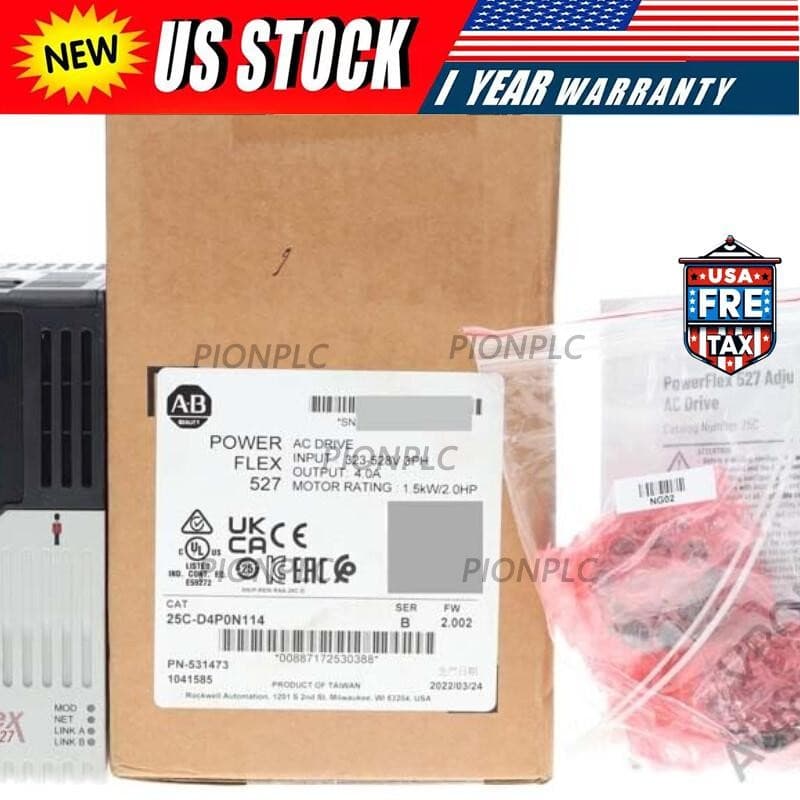 Allen Bradley 25C-D4P0N114 /B PowerFlex 527 480V 4A 2HP IP20 NEMA US Free Tax