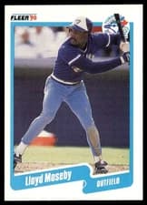 1990 Fleer Lloyd Moseby Toronto Blue Jays #90