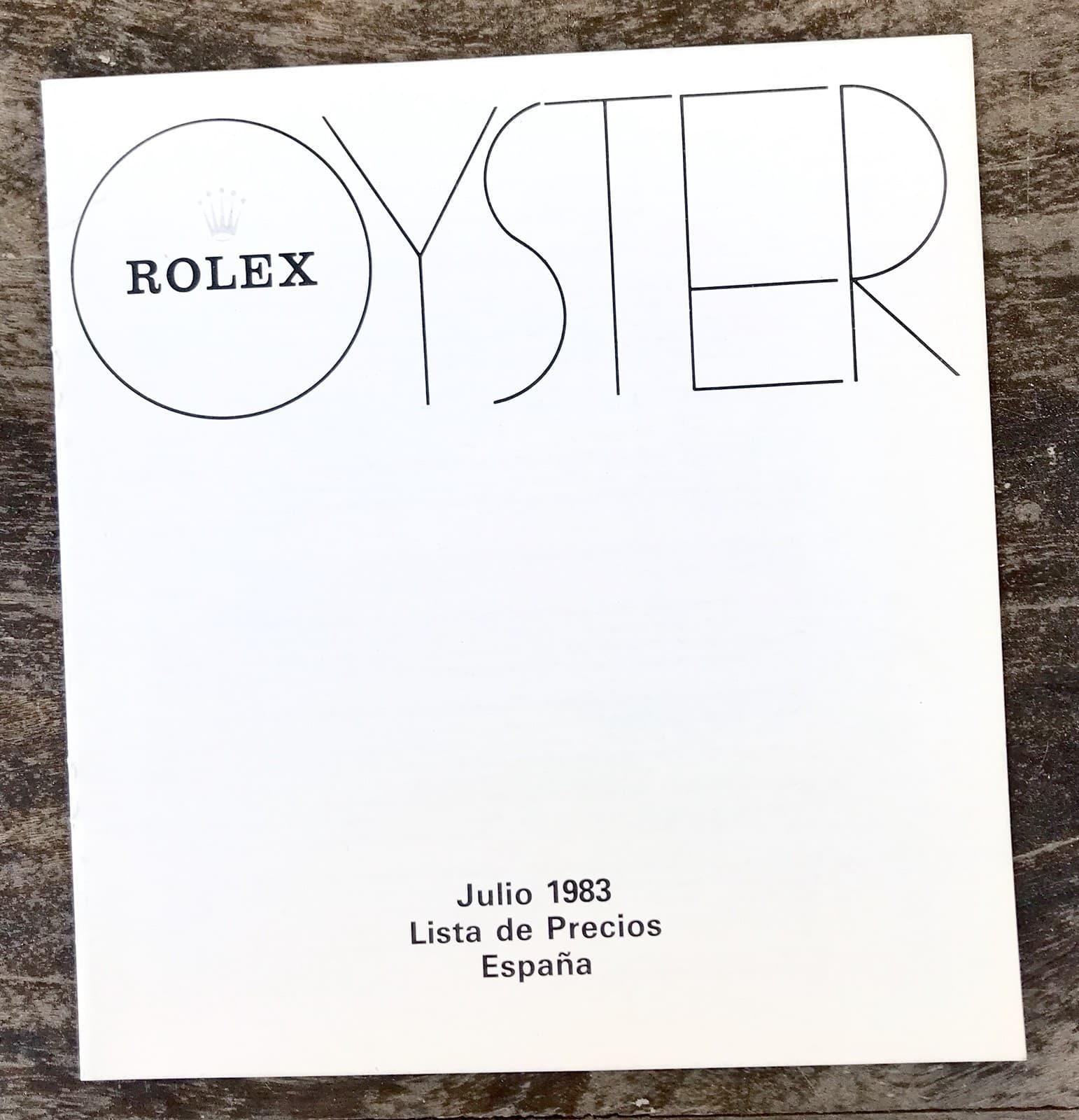 ROLEX Vintage Price List 1983 Spain Explorer 1655 1665 5513 6263 6265 Daytona /