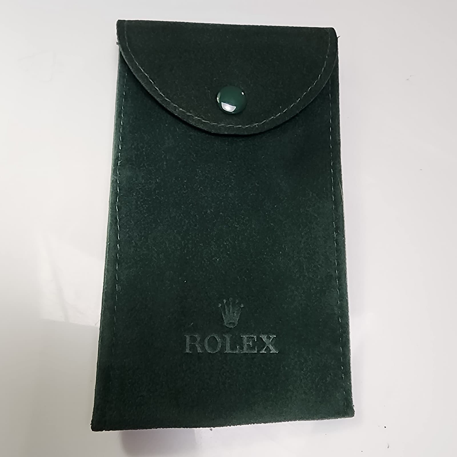 Rolex Vintage Green Felt Service Pouch – Authentic Watch Holder/Travel Case