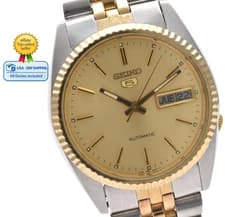 Vintage [NEAR MINT] SEIKO 5 7009-3110 Day Date Gold Automatic Mens Watch JAPAN