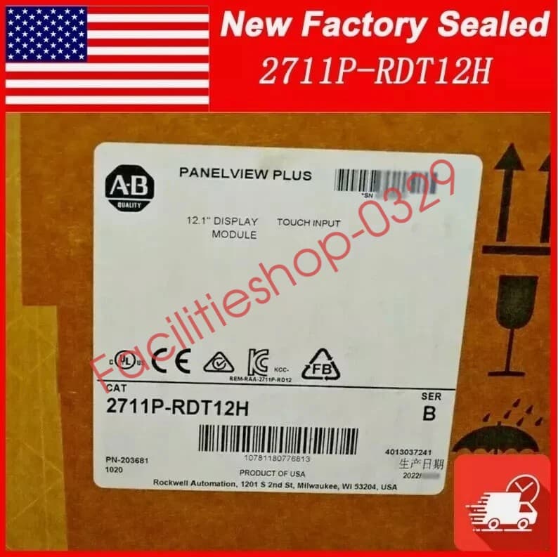 New Factory Sealed AB 2711P-RDT12H Panelview Plus 7 Touch Screen 2711P-RDT12H