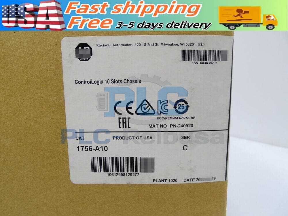 1756-A10 SER C AB ControlLogix 10 Slot PLC Chassis 1756-A10 Fast Shipping