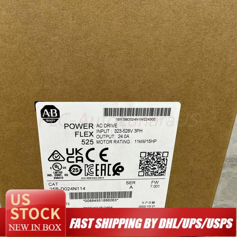 NEW 25B-D024N114 AB PowerFlex 525 AC Drive Fast Shipping 25BD024N114 US Free Tax