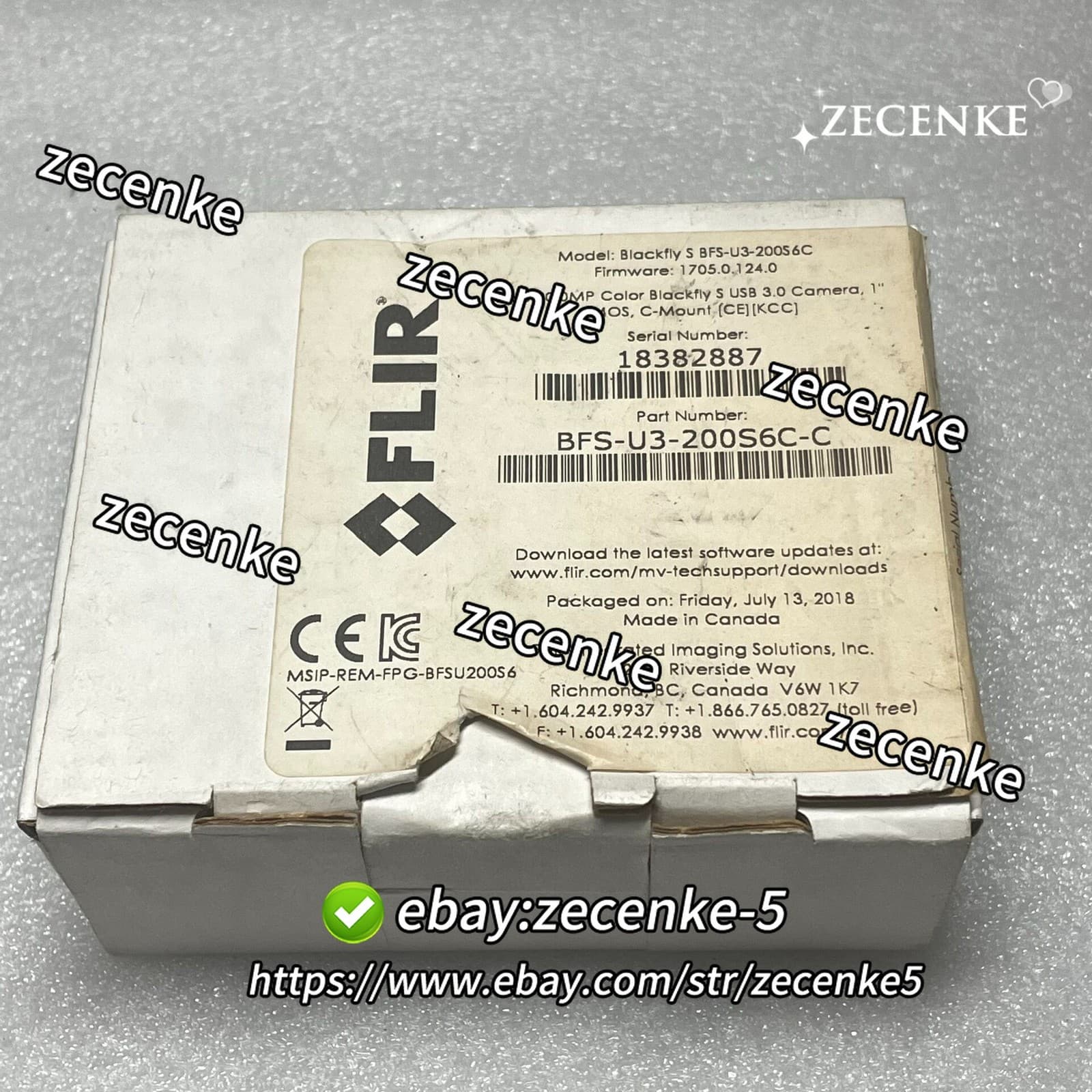 1PC New FLIR BFS-U3-200S6C-C industrial camera Fast Shipping FedEx or DHL*y