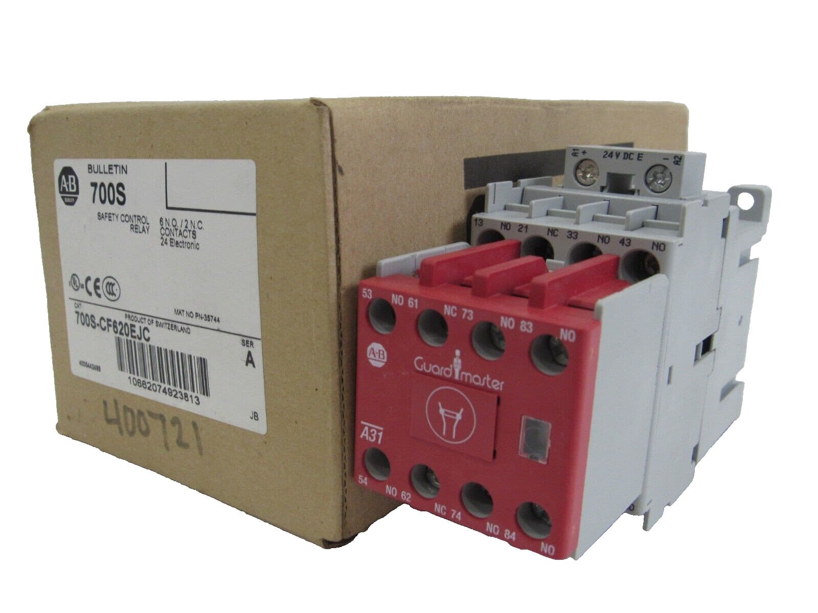ALLEN BRADLEY 700S-CF620EJC SAFETY CONTROL RELAY SER.A 700SCF620EJC NEW, SURPLUS
