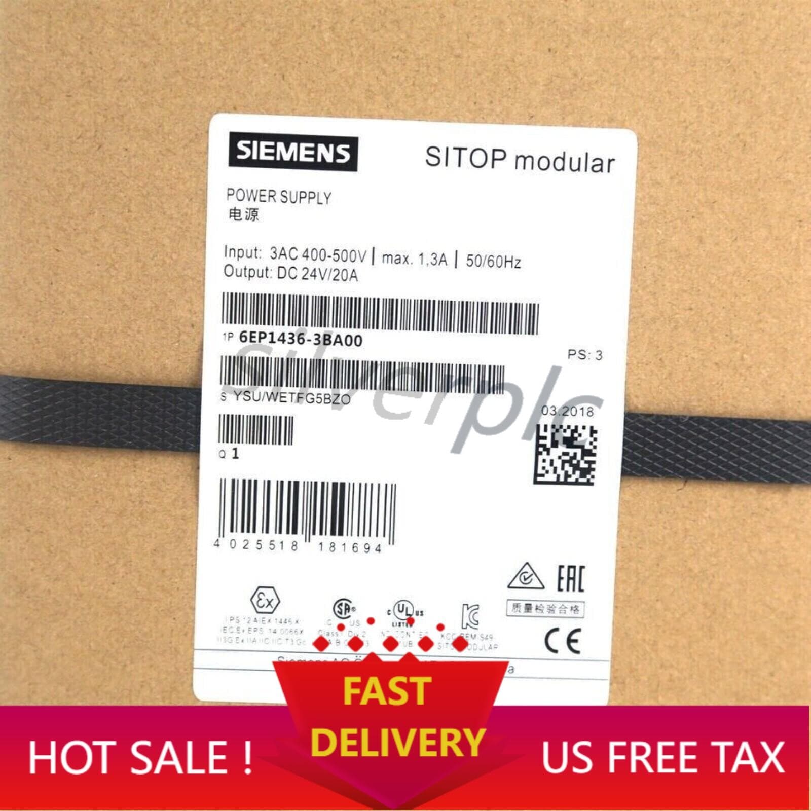 6EP14363BA00 New Siemens 6EP1436-3BA00 Sitop Modular Power Supply