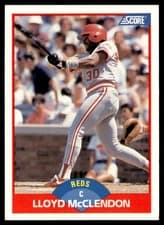 1989 Score Lloyd McClendon Cincinnati Reds #521