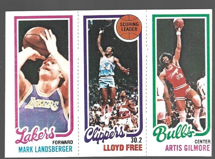 B 1980-81 Topps Basketball Mark Landsberger Lloyd Free Artis Gilmore 140-214-44