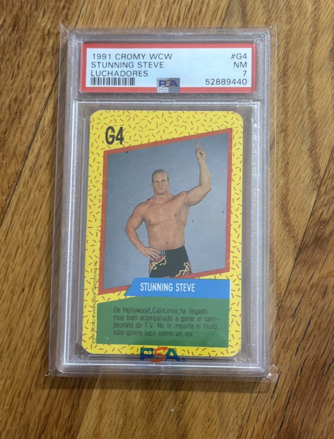 1991 CROMY WCW LUCHADORES Stunning Steve Rookie Card PSA 7 Austin RC WWF G4
