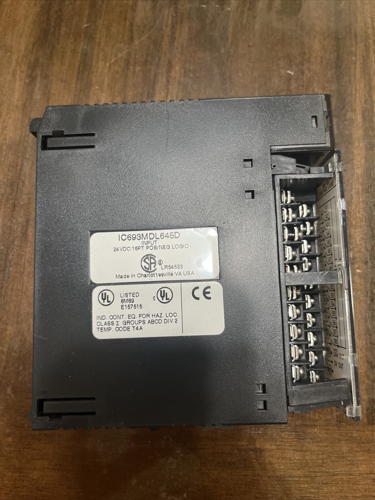 Ge Fanuc IC693MDL645D 24vdc 16pt Pos/ned Logic Input Module