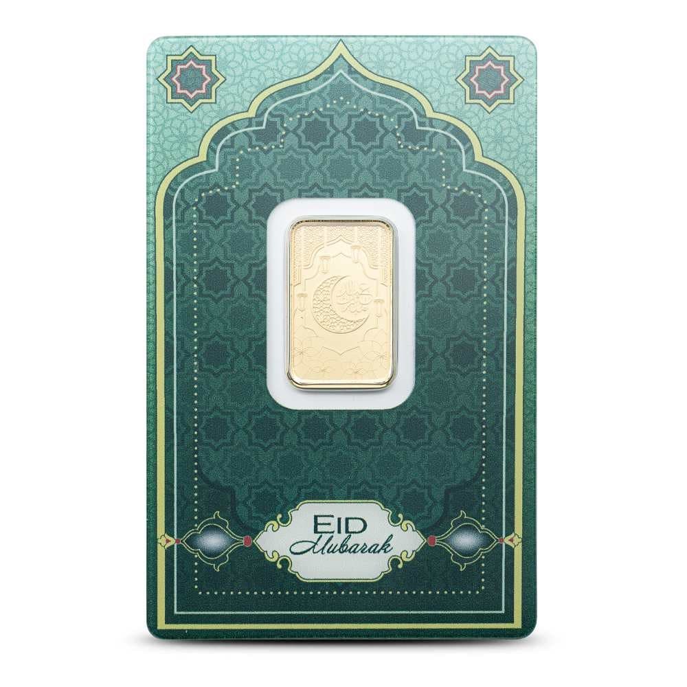 5 Gram PAMP Suisse Eid Mubarak Gold Bar (Proof-Like, w/ Assay)