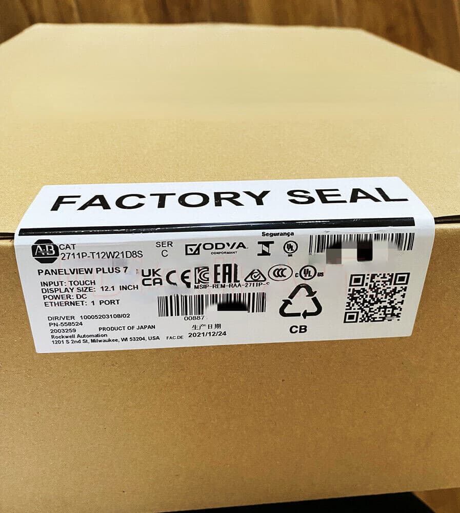 AB 2711P-T12W21D8S Original HMI Panel 2711P-T12W21D8S Expedited Shipping 1pcs