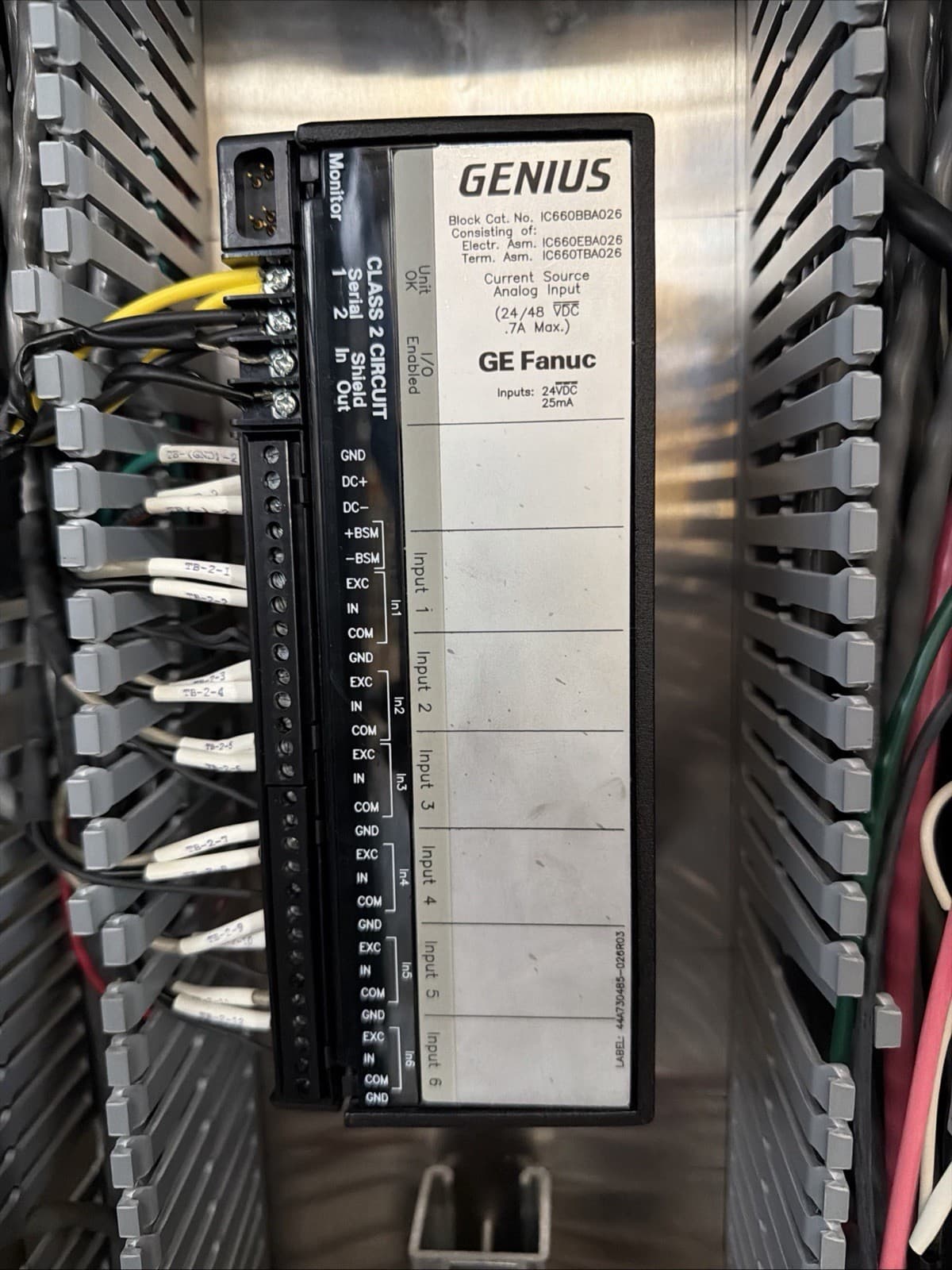 GE FANUC IC660BBA026 Genius Analog Input Block Module 24VDC 25MA EA-A5-90 60C