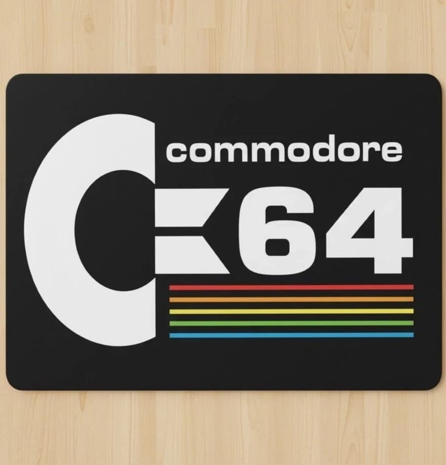 Commodore 64 9.5 x 8 Mouse Pad With Anti-Slip Rubber Backing Made In USA