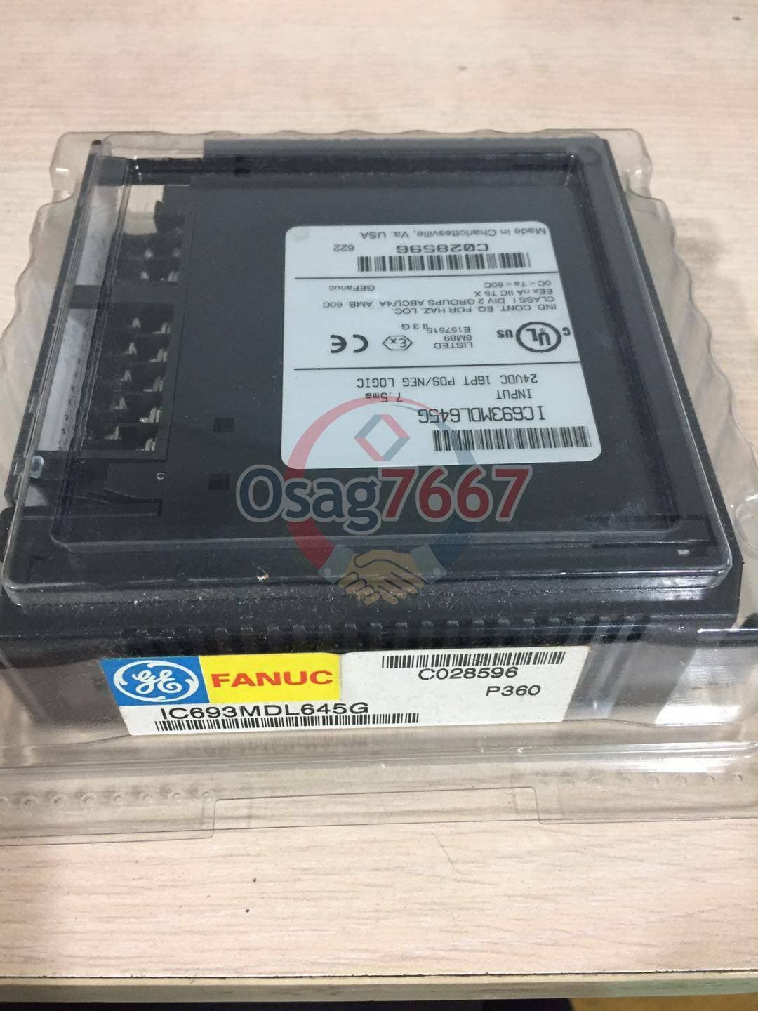 OGE Fanuc 24VDC IC693MDL645G 16PT POS/NEG LOGIC 7.5ma IC693MDL645