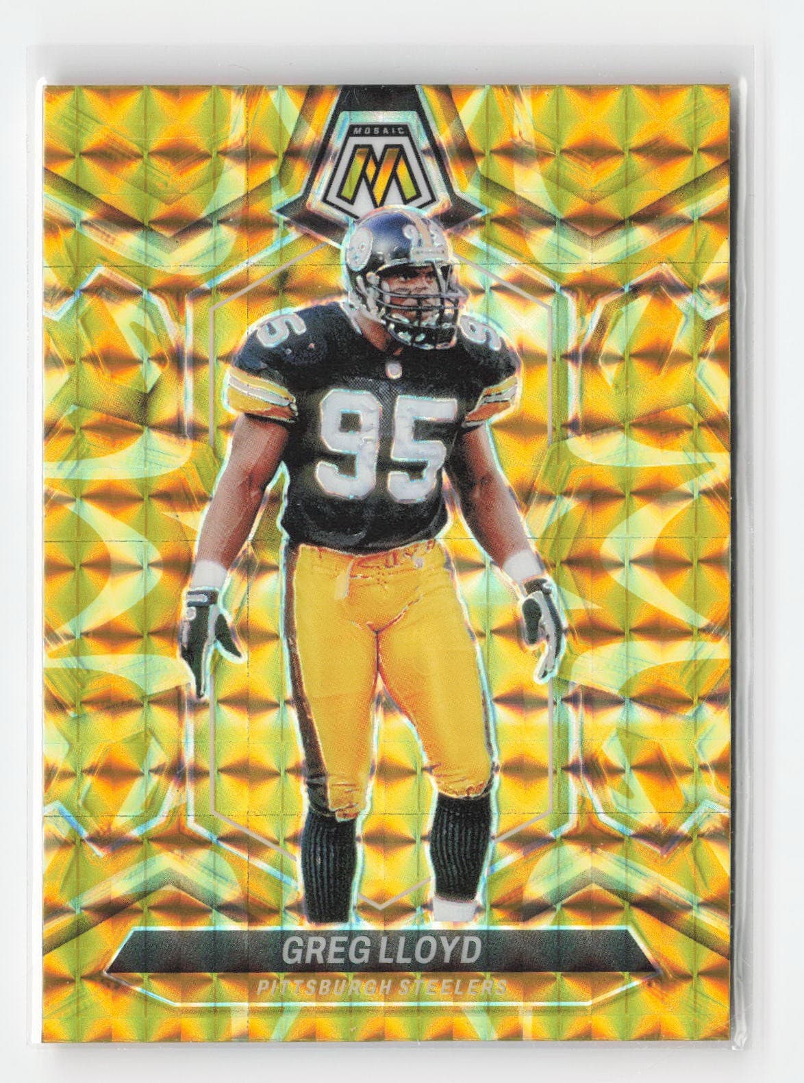 2024 Panini Mosaic #233 Greg Lloyd Mosaic Reactive Yellow B01
