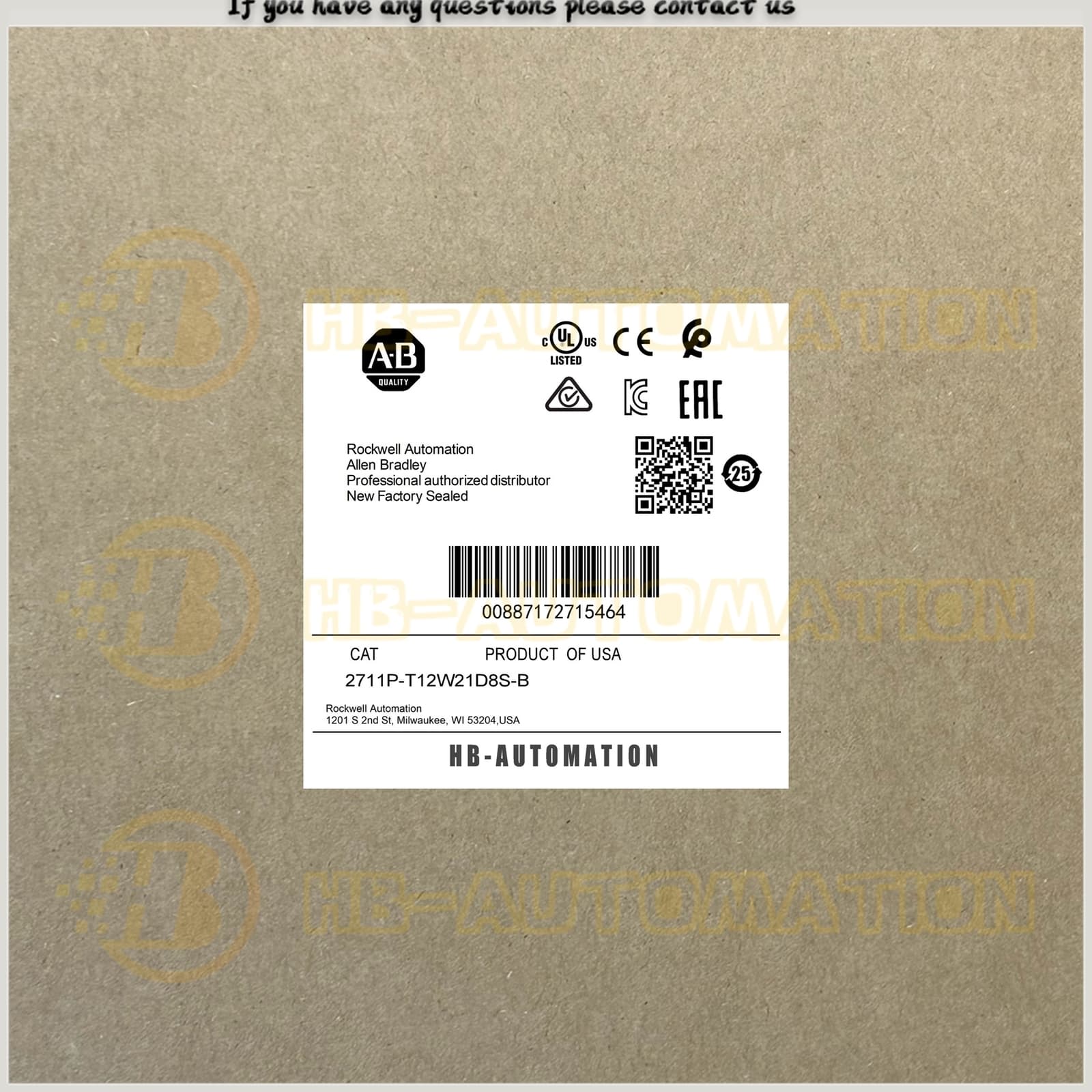 2711P-T12W21D8S-B PanelView AB Brand New Fast shipping 2711PT12W21D8SB ZY