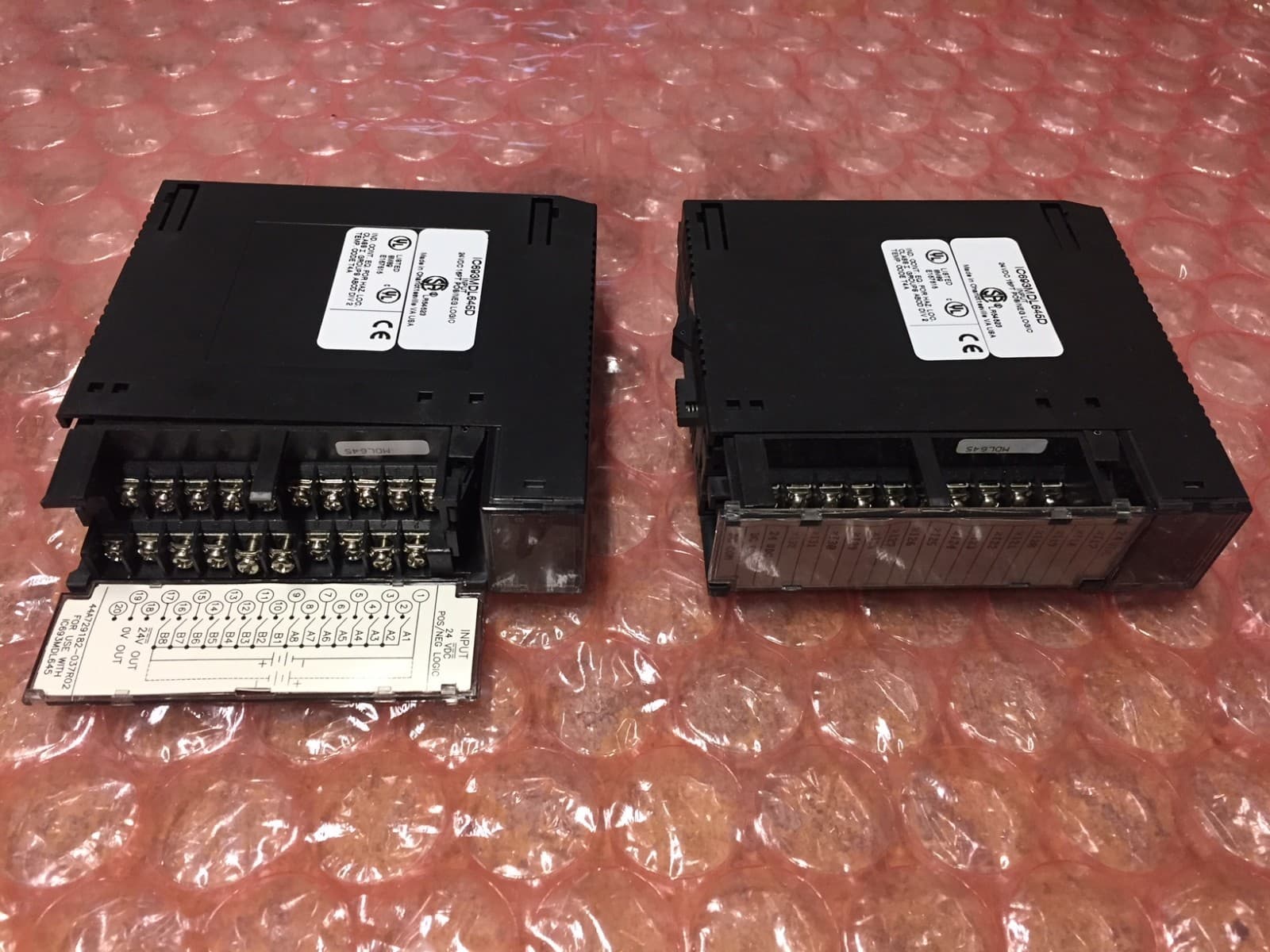 2 x GE Fanuc MDL645 IC693MDL645D POS/NEG Logic Input Module 90-30 LOT OF 2