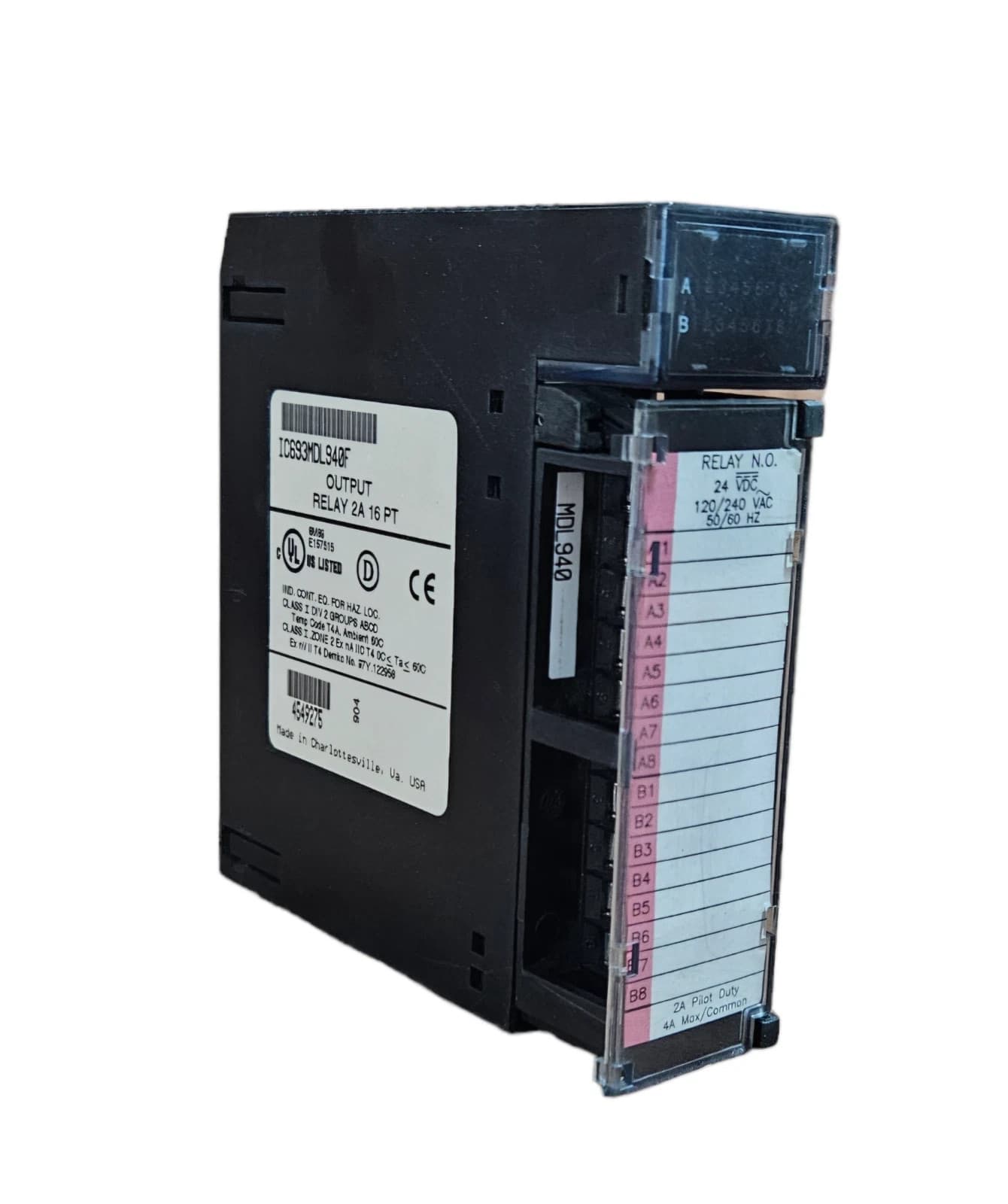 GE FANUC IC693MDL940F OUTPUT RELAY 2A 16 PT MODULE